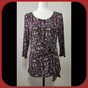 LAURA PETITES || Faux Side Tie Top (SIZE M)